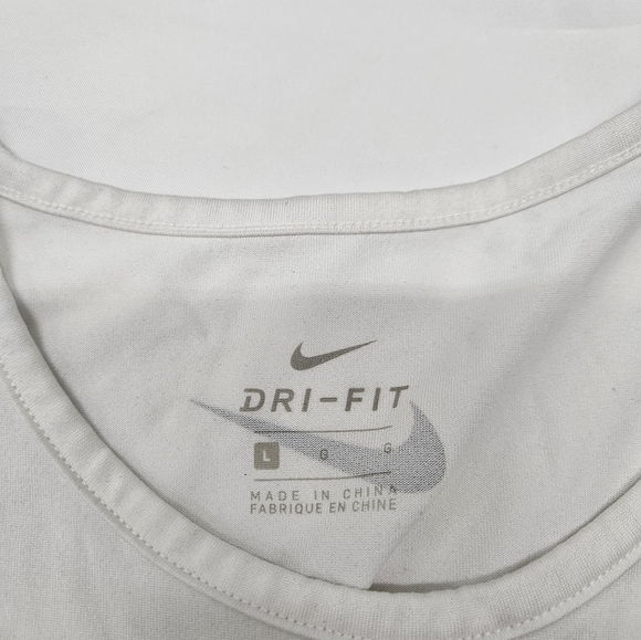 Nike Men's White Tank Top Just Do It, Size Large, 100% Polyester. - Picture 3 of 5